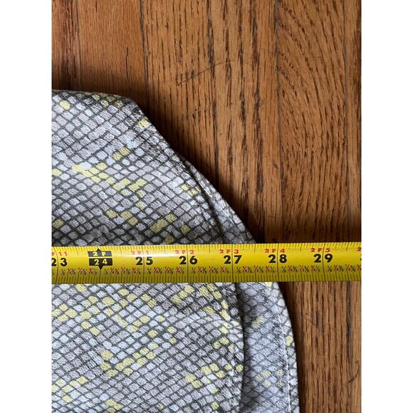 EQUIPMENT Femme Gray Yellow Snake Print Button Up Shirt Top Women's Size Large - Picture 8 of 10